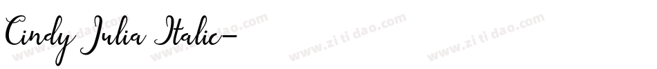 Cindy Julia Italic字体转换